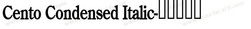 Cento Condensed Italic字体转换